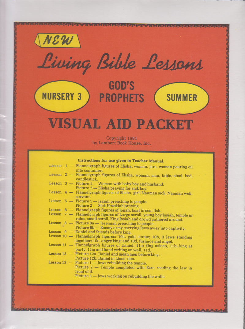 NURSERY 3-4 - God's Prophets