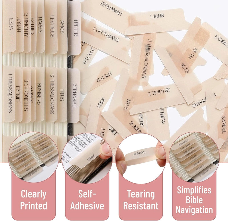 Mr. Pen Transparent Cappuccino Bible Tabs