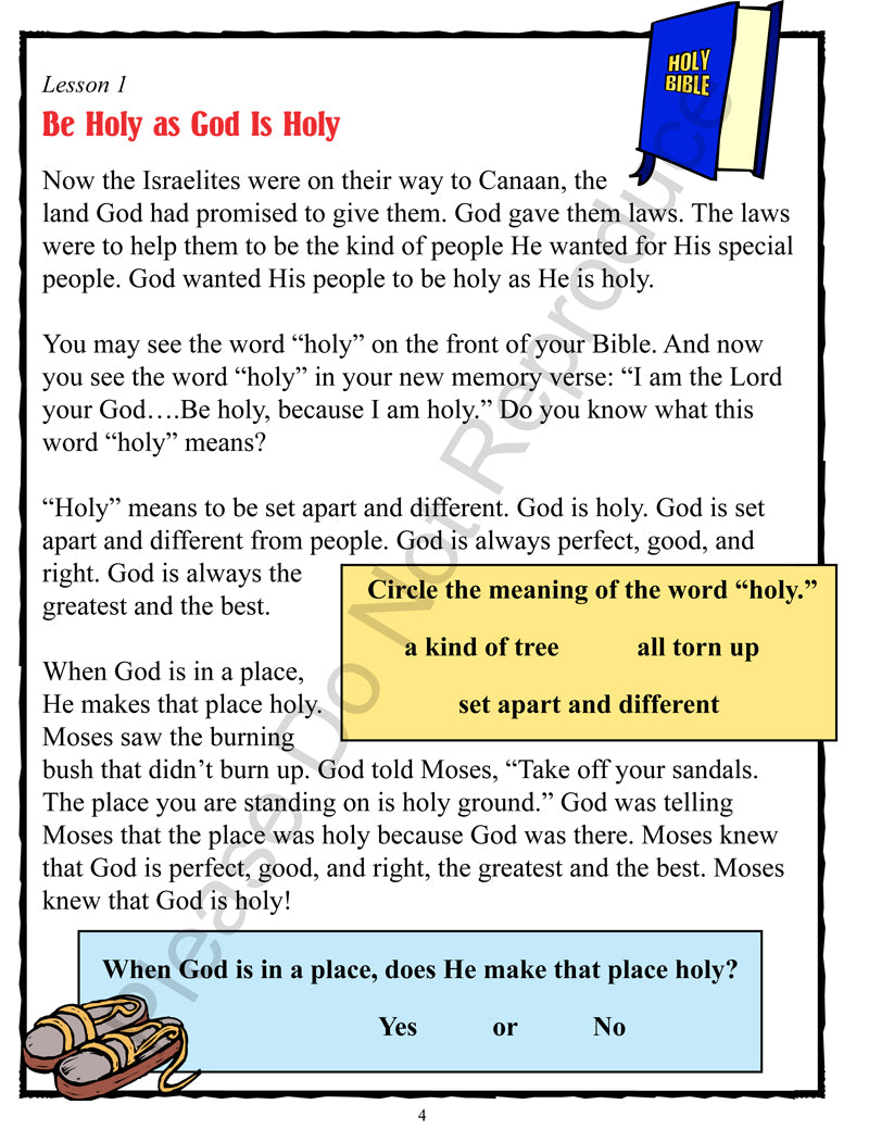 Take Time to be Holy - Leviticus-Numbers