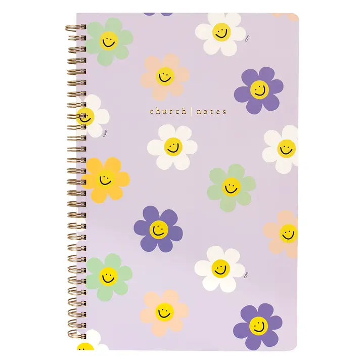 Church Notes with Maps Happy Daisy Notebook