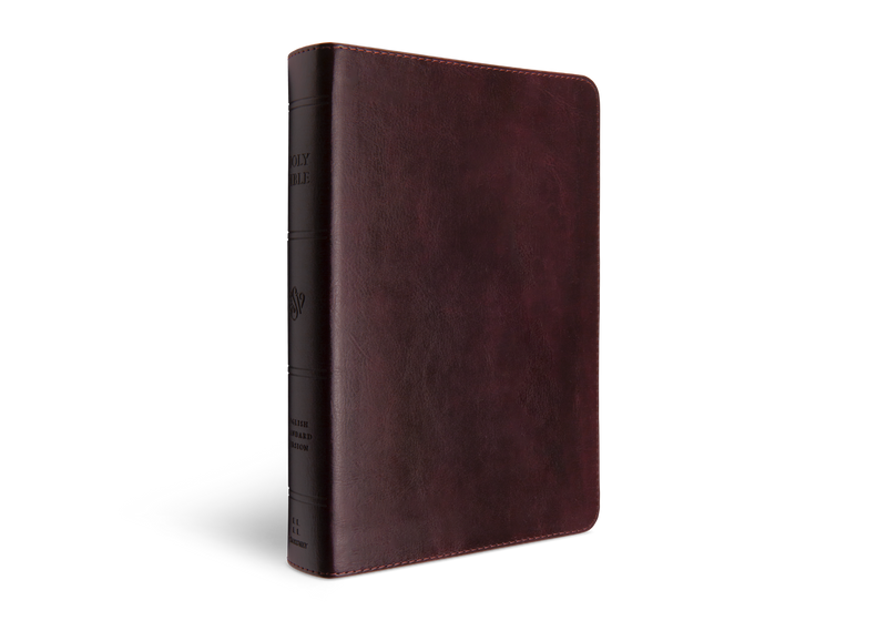 ESV Giant Print Personal Size Bible TruTone, Mahogany Red Letter