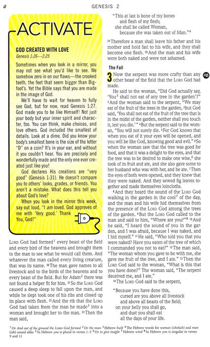 ESV The Action Bible Study Bible Lavender Virtual Leather