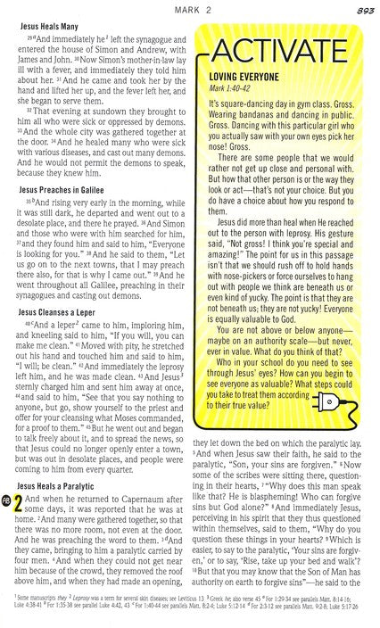 ESV The Action Bible Study Bible Lavender Virtual Leather