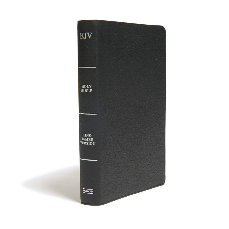 KJV Ultrathin Reference Bible Black Genuine Leather (op)