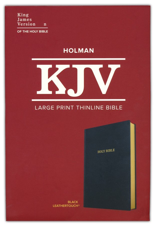 KJV Large Print Thinline Bible Black Leathertouch
