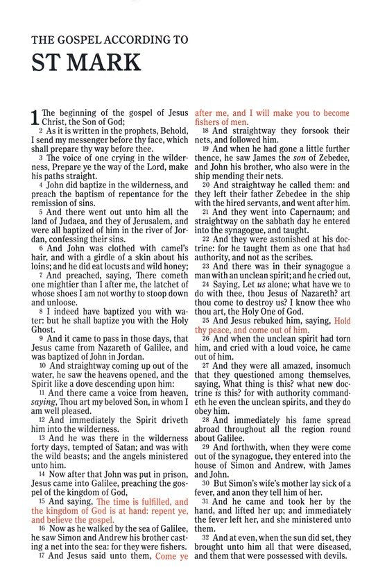 KJV Large Print Thinline Bible Burgundy LeatherTouch