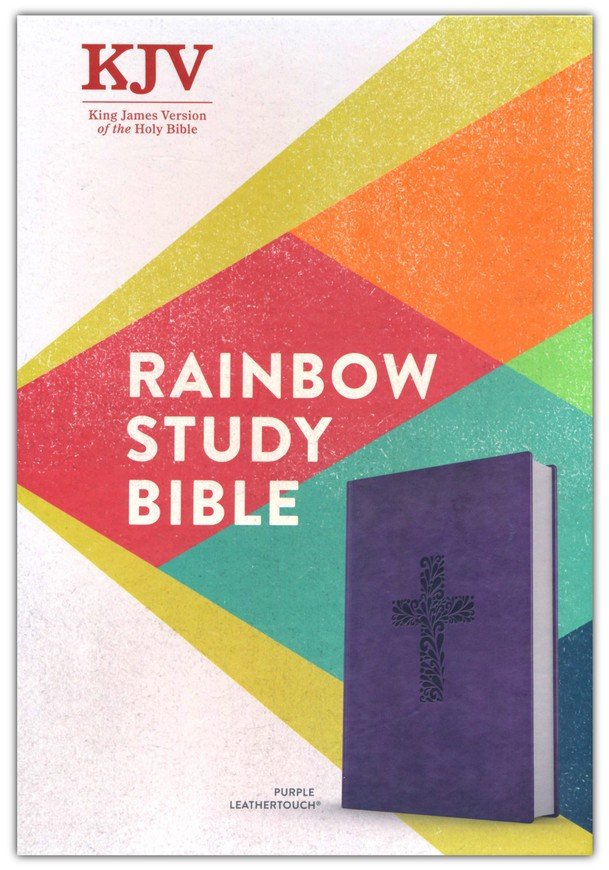 KJV Rainbow Study Bible, Purple LeatherTouch