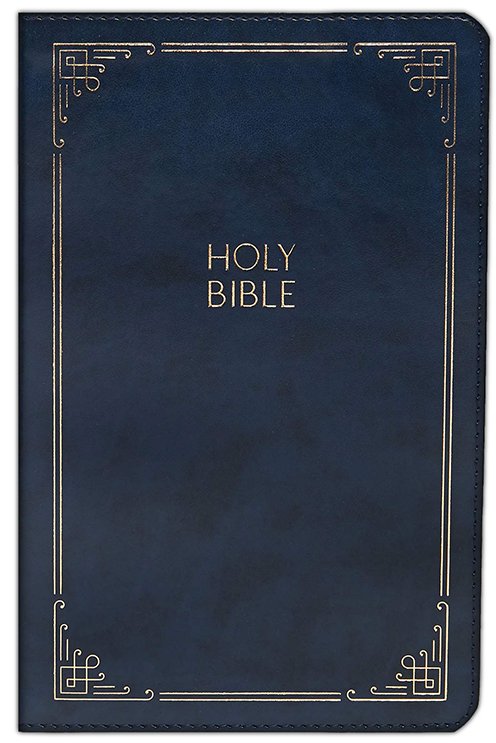 KJV Large Print Personal Size Reference Bible, Navy LeatherTouch Indexed