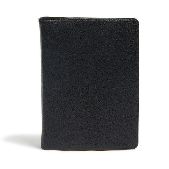 KJV Full-Color Study Bible Black Premium Goatskin Leather Indexed