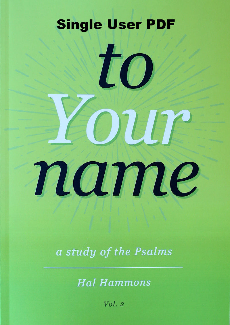 To Your Name: A Study of the Psalms, Volume 2