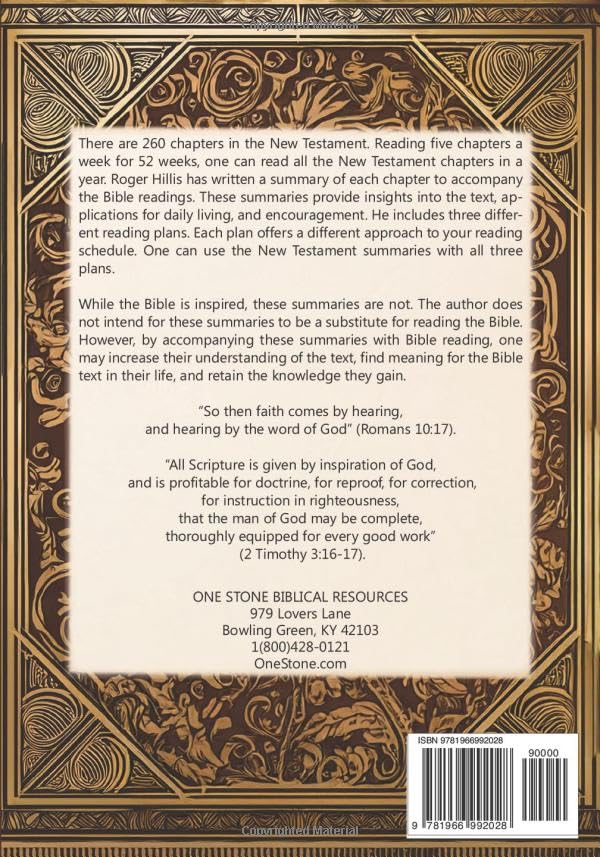 A Year in the New Testament: New Testament Chapter Summaries