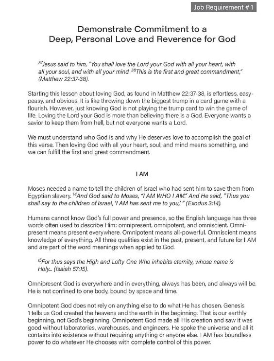 The Christian's Job Description