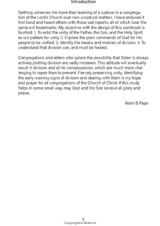 The Anatomy of Unity and Division