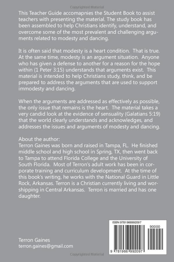 Addressing the Issues and Arguments of Modesty and Dancing: Teacher Guide