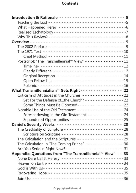 A Review of Transmillennialism: The AD 70 Doctrine
