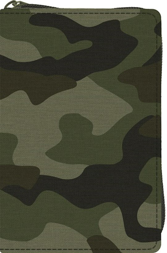 ESV Compact Bible Camo Canvas with Zipper