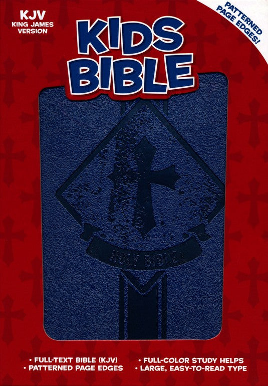 KJV Kids Bible Royal Blue Leathertouch