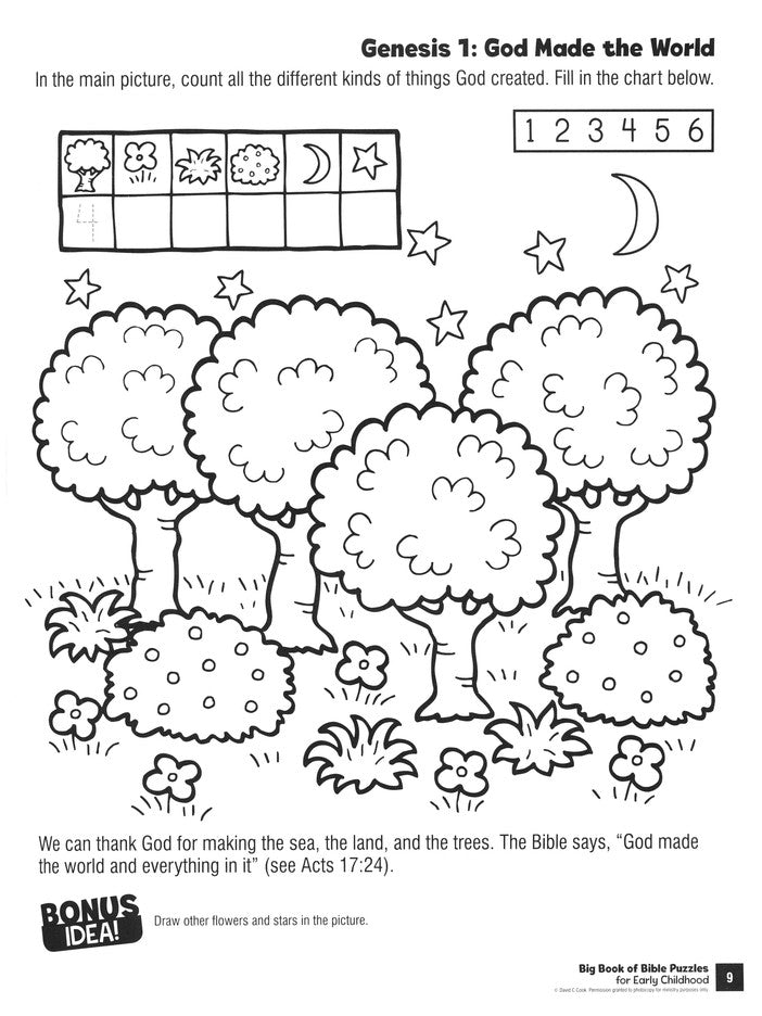 Big Book of Bible Puzzles for Early Childhood (tos, due 12/12)