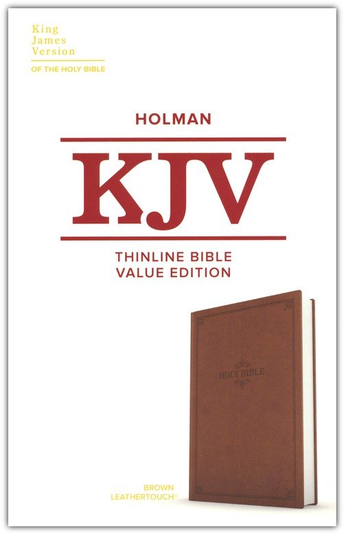 KJV Value Edition Thinline Bible Brown Leathertouch