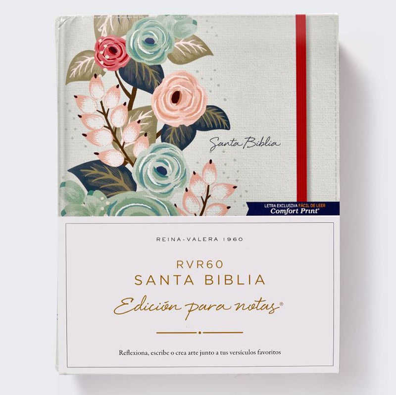 RVR 1960 Santa Biblia Edición para notas, Tapa dura/Floral (RVR 1960 Journal Edition Bible)