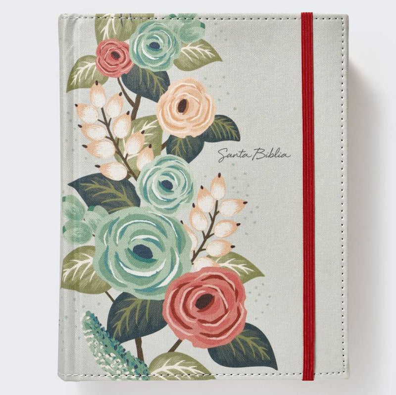RVR 1960 Santa Biblia Edición para notas, Tapa dura/Floral (RVR 1960 Journal Edition Bible)