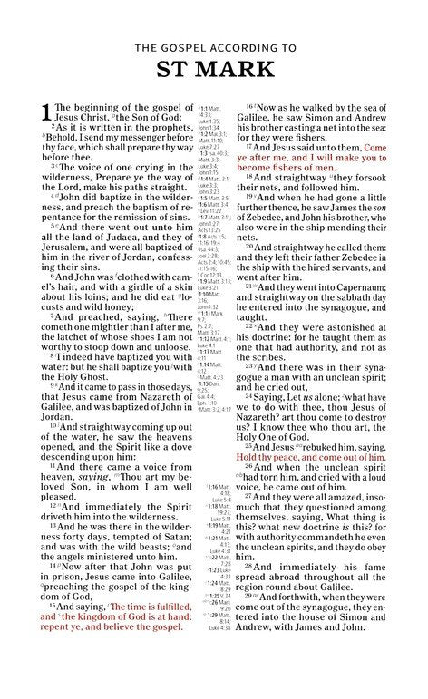 KJV Thinline Reference Bible Purple Leathertouch