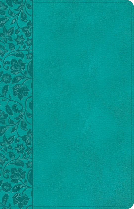 NASB Personal Size Large Print Ref Bible 2020 Teal Leathersoft