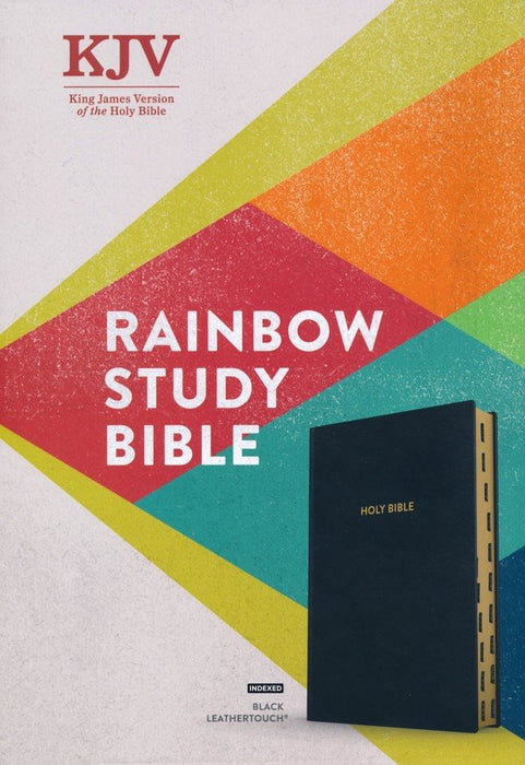 KJV Rainbow Study Bible, Black LeatherTouch Indexed