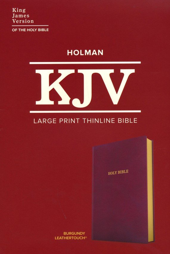 KJV Large Print Thinline Bible Burgundy LeatherTouch