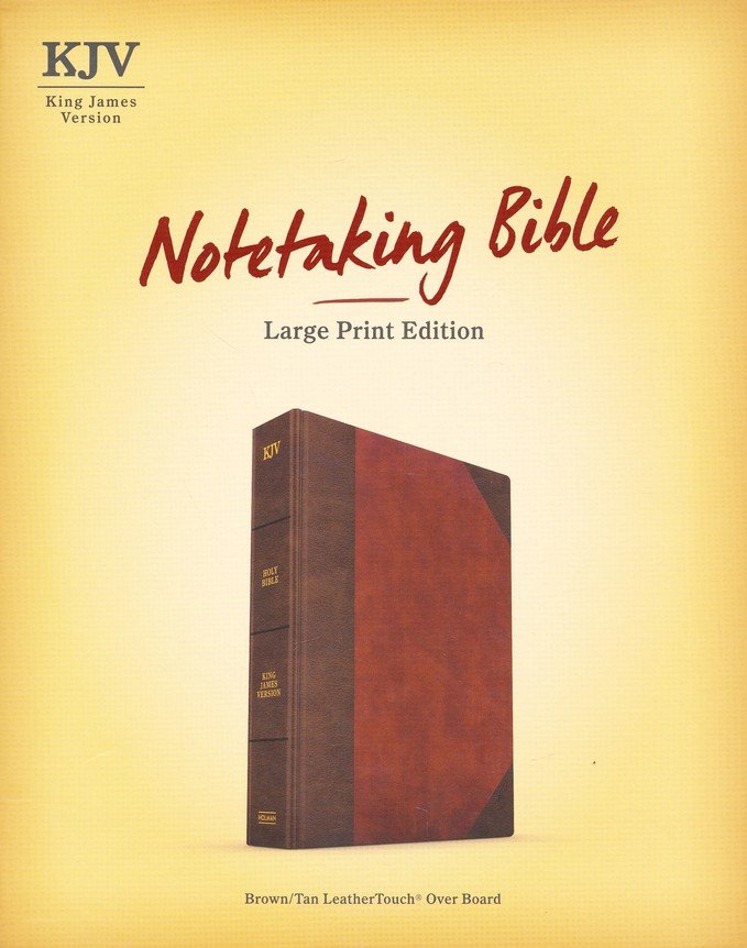 KJV Large Print Notetaking Bible Brown/Tan Leathertouch