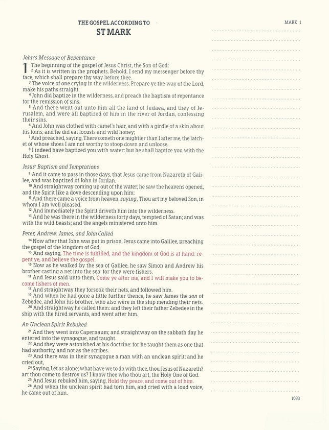 KJV Large Print Notetaking Bible Brown/Tan Leathertouch