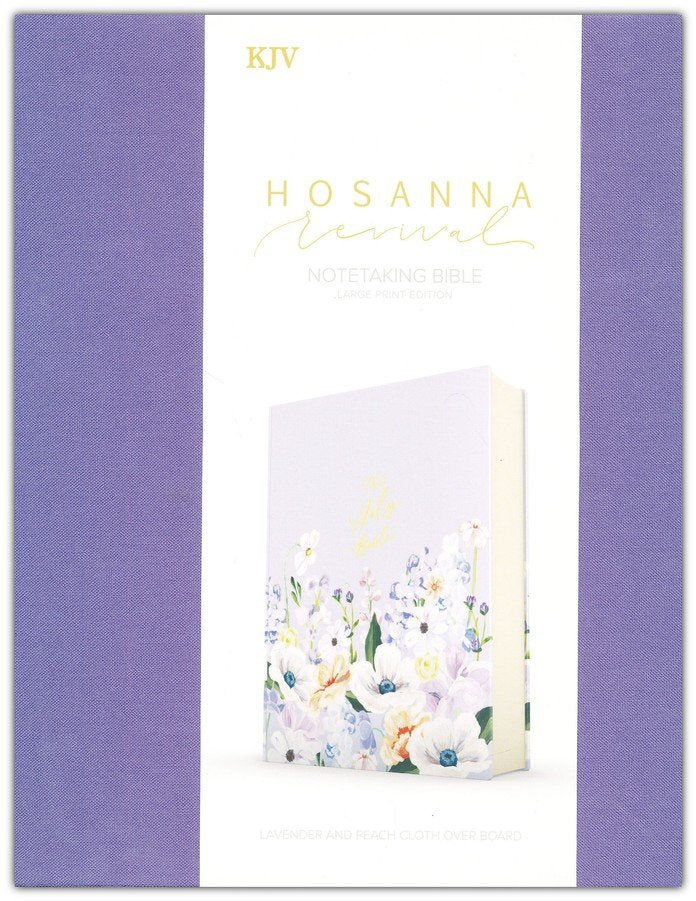 KJV Large Print Notetaking Bible Lavender Cloth-over-Board Hosanna Rev. Edition