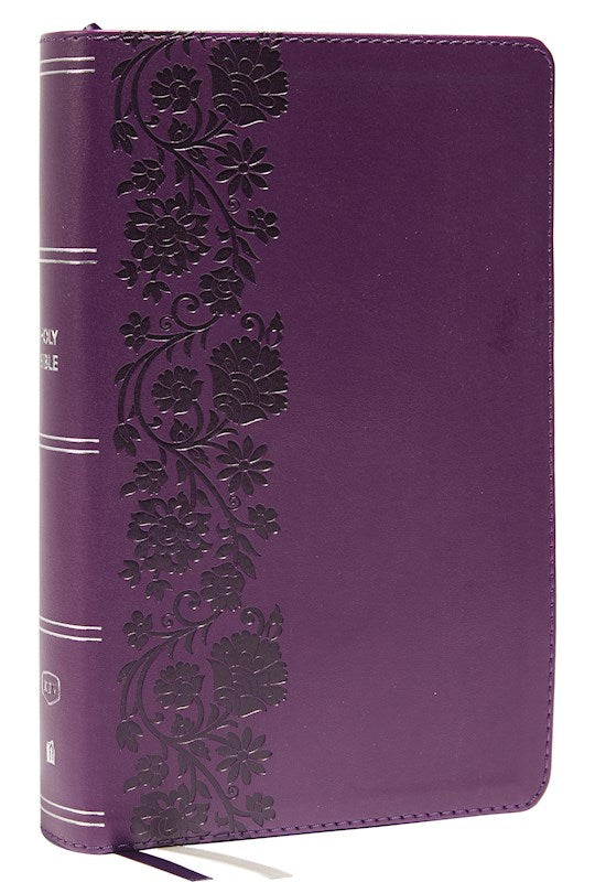 KJV Personal Size Large Print Single-Column Reference Bible, Purple Leathersoft