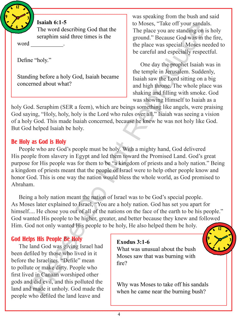 Take Time to be Holy - Leviticus-Numbers