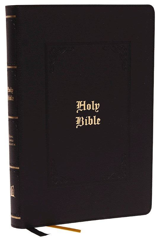 KJV Large Print Center Column Reference Bible Black Leathersoft Indexed (op)
