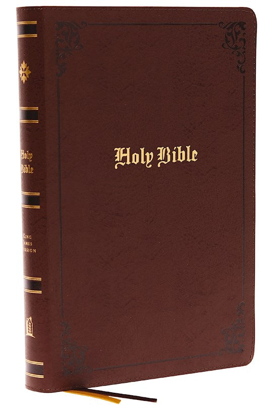KJV Large Print Center Column Reference Bible Brown Bonded Leather