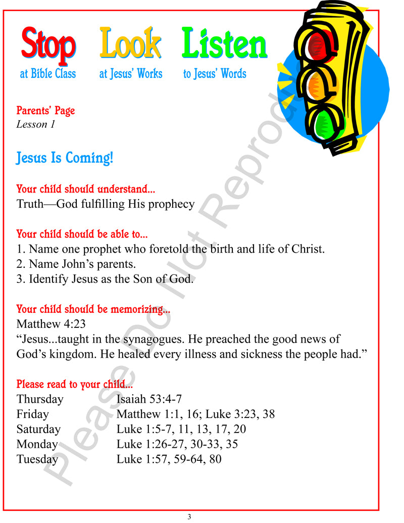 Stop, Look, & Listen - Life of Christ