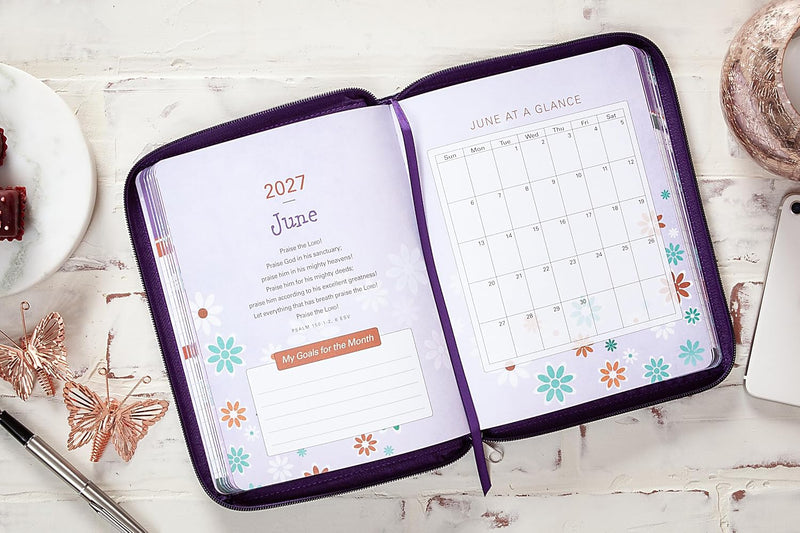 2027 12-Month Planner Zippered: This is the Day