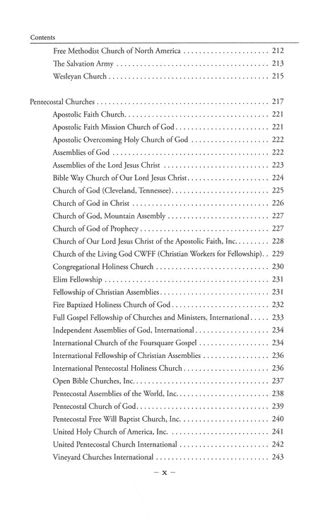 Handbook of Denominations in the United States