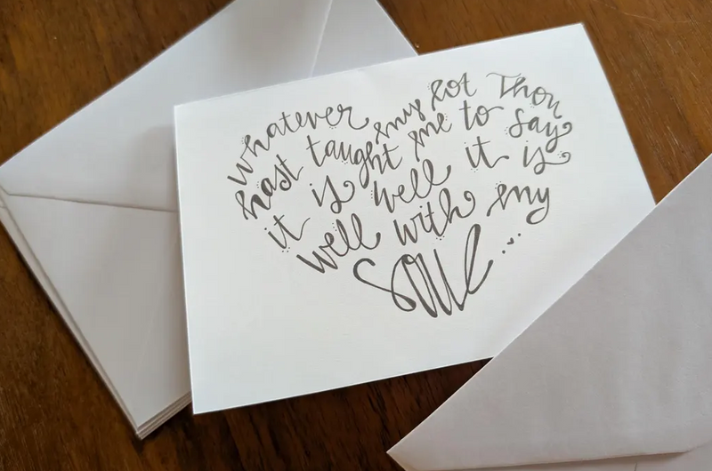 It Is Well Folded Card