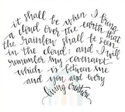 God's Promise in a Rainbow 5 x 7 Print