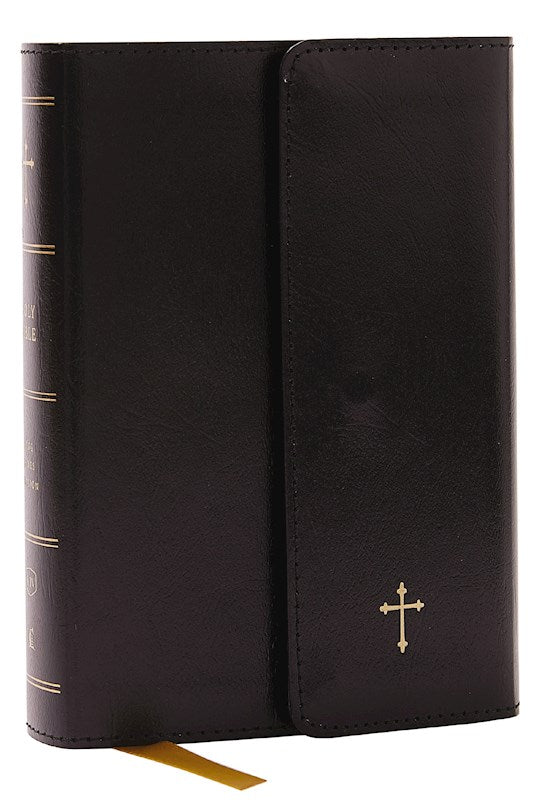 KJV Compact Ref. Bible Black Leathersoft with Snap Flap
