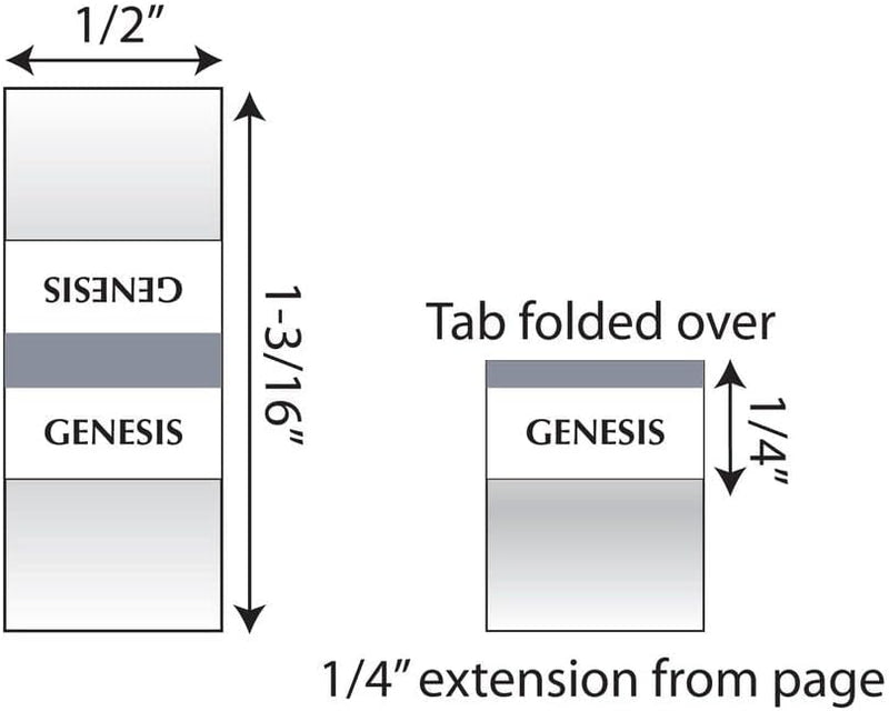 Tabbies OT/NT Mini Silver Bible Indexing Tabs