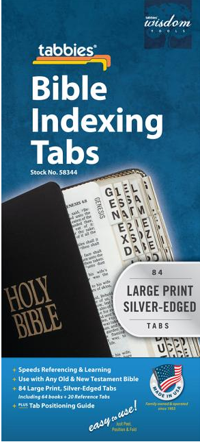Tabbies OT/NT Large Print Silver Bible Indexing Tabs *