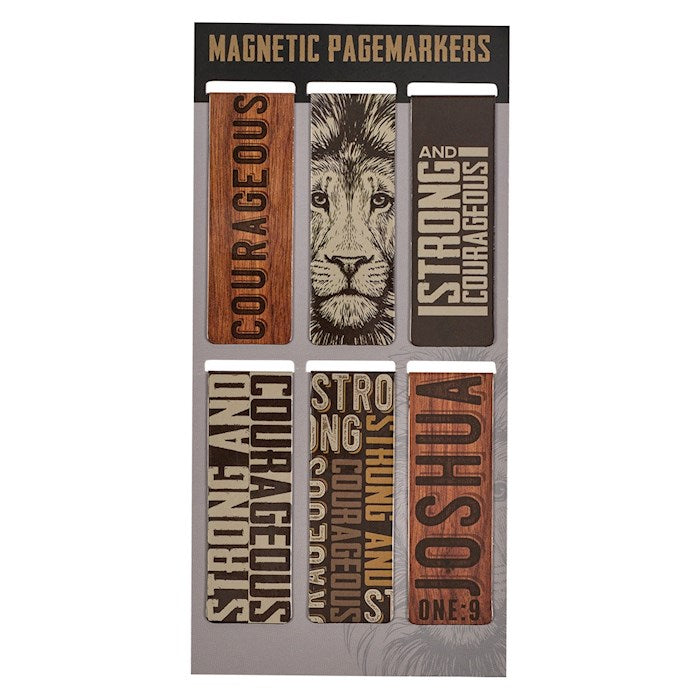 Bookmark: Magnetic Pagemarker Strong & Courageous (6)