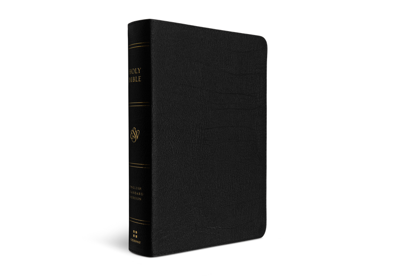 ESV Giant Print Personal Size Bible Genuine Black Leather