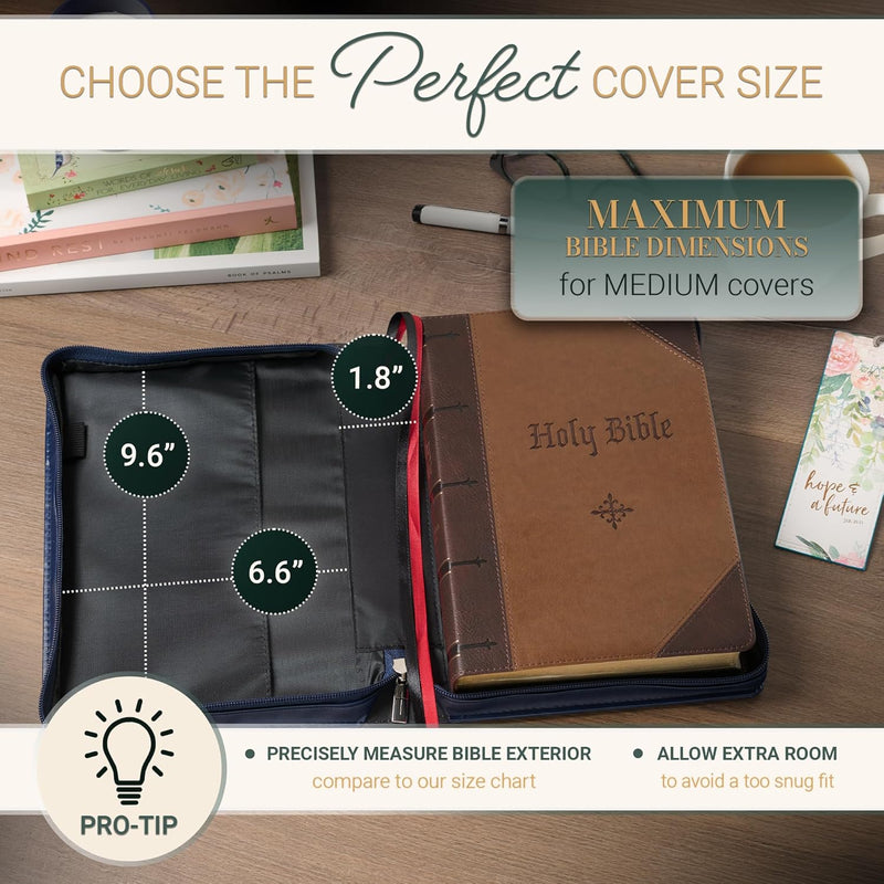 Bible Cover Trust in the Lord Medium (Blue)