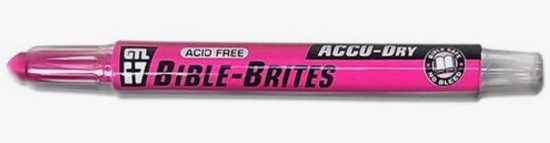 Accu-Dry Bible Brites Pink Highlighter