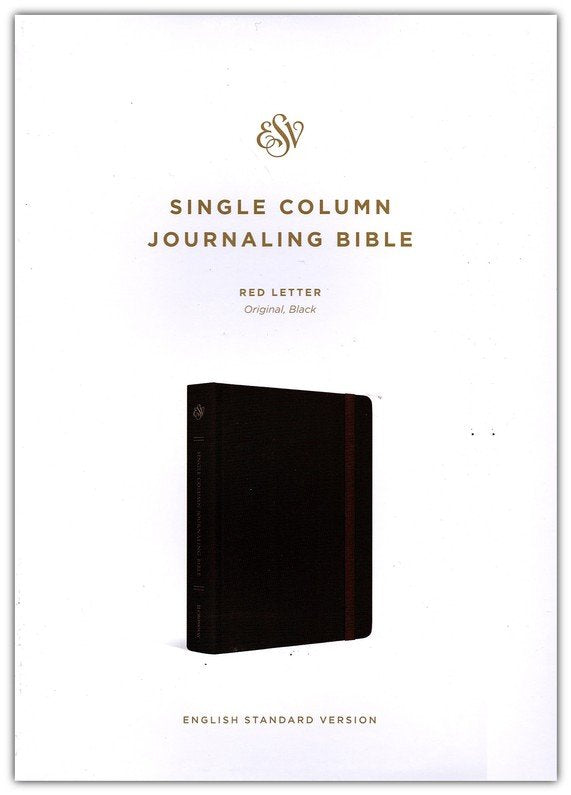 ESV Red Letter Edition Single Column Journaling Bible Black HB