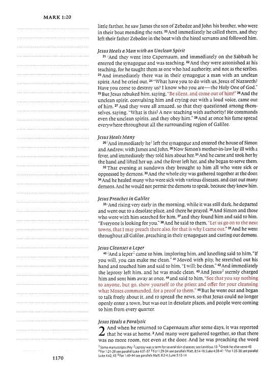 ESV Red Letter Edition Single Column Journaling Bible Black HB